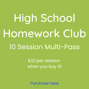 High School Homework Club - 10 Session Multi-Pass